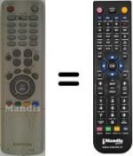 Télécommande équivalente Samsung LE22A455C1D/XXH