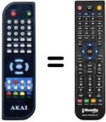 Télécommande équivalente Akai AK-DVB12