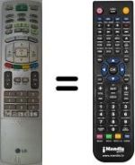Télécommande équivalente LG AKB30588001