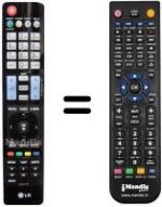 Télécommande équivalente LG 32LD575