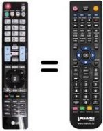 Télécommande équivalente LG 47LEX8