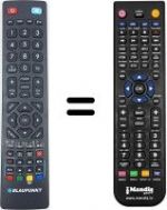Télécommande équivalente Blaupunkt B50A / 149TC