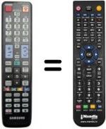 Télécommande équivalente Samsung UE40C6000