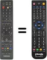 Télécommande équivalente Samsung LE40N73BD