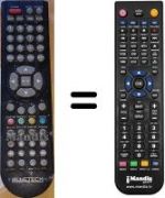 Télécommande équivalente BLUETECH TQT133-001