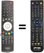 Télécommande équivalente Toshiba 32WL68PG
