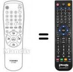 Télécommande équivalente Toshiba 21T01D