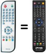 Télécommande équivalente Akai AK-DVB20