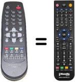 Télécommande équivalente Daewoo DWF28W8GB