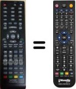 Télécommande équivalente Denver TFD-2208 DVB-T