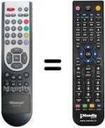 Télécommande équivalente Hisense LCD 32W07EU