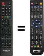 Télécommande équivalente Hisense LHD32K220WCEU