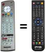 Télécommande équivalente Panasonic EUR7636050