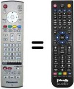 Télécommande équivalente Panasonic EUR7636080R