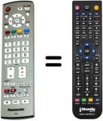 Télécommande équivalente Panasonic EUR765101B