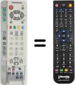 Télécommande équivalente Panasonic EUR511224