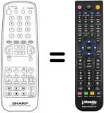 Télécommande équivalente Sharp 21KF80S