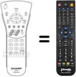 Télécommande équivalente Sharp LC20B2E