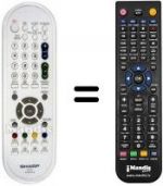 Télécommande équivalente GA608WJSB