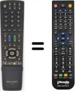 Télécommande équivalente Sharp LC-46LU705S