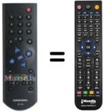 Télécommande équivalente Grundig P37-3050TEXTSCHWARZ