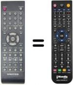 Télécommande équivalente United TVD7057