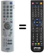 Télécommande équivalente JVC LT-32DA8BJ / Q