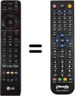 Télécommande équivalente LG 32LG4000-ZA