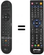 Télécommande équivalente LG 6710T00003L