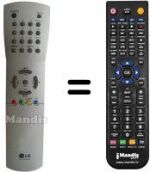 Télécommande équivalente LG 6710V00056B