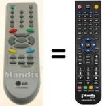 Télécommande équivalente LG 6710V00090D