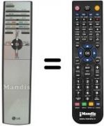 Télécommande équivalente LG RL44SZ21RD
