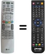 Télécommande équivalente LG 6710V00141K
