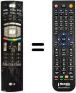 Télécommande équivalente LG 6710V00142R