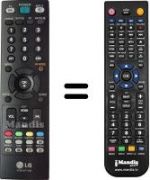 Télécommande équivalente LG M237WD