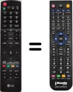 Télécommande équivalente LG 32LD450-ZA
