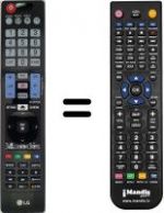 Télécommande équivalente LG 32LC7R