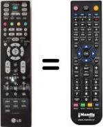 Télécommande équivalente LG 26LC46