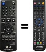 Télécommande équivalente LG DV647