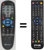 Télécommande équivalente MUSTEK DVB-T350