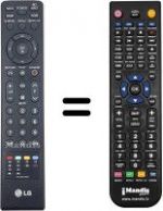 Télécommande équivalente LG 42PG200R