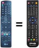 Télécommande équivalente LG 26LE3300