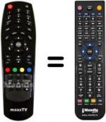 Télécommande équivalente MaaxTV LN4000