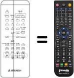 Télécommande équivalente Mitsubishi CT14MS1ETX-TV