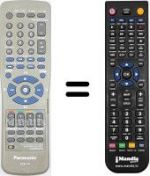 Télécommande équivalente Panasonic N2QAKB000003
