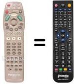 Télécommande équivalente Panasonic N2QAKB000011