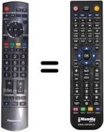 Télécommande équivalente Panasonic N2QAYB000240