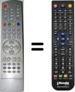 Télécommande équivalente Airis NS18100