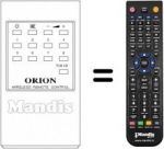 Télécommande équivalente Orion EUR5354A
