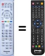 Télécommande équivalente Panasonic TX-L39E6EW